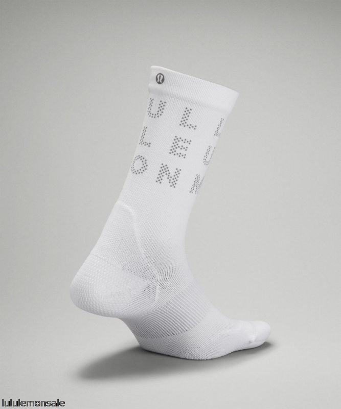 Lululemon Damen DELULU454 | Lululemon Deutschland White Power Stride Crew Socke Reflektierend